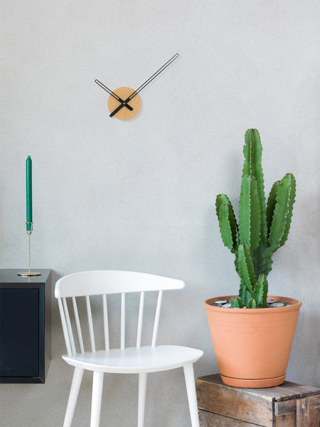 Sweep Wall Clock, The Red Ocher Series with Brass Clock Hands, Minimalist Scandinavian Design Wall Decor Clock by Christopher Nordahl Konings